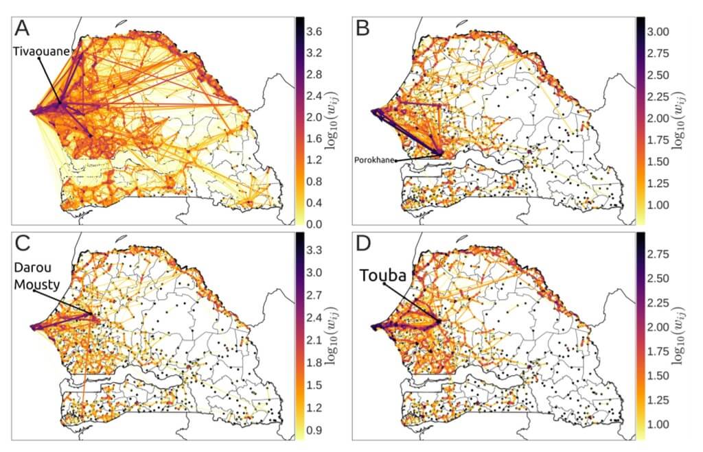 Cartografía de patrones migratorios a partir de datos de telefonía móvil