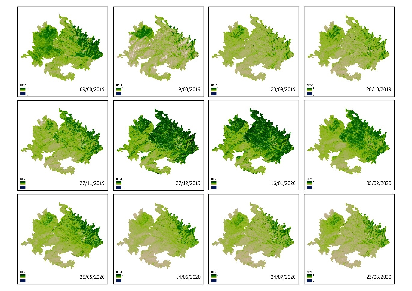 el gran incendio forestal de Gran Canaria de 2019 a través de datos Sentinel-2