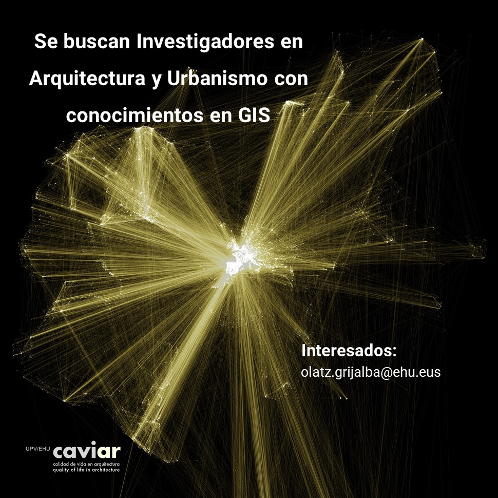 Se buscan investigadores/as en Arquitectura y Urbanismo con conocimientos en GIS