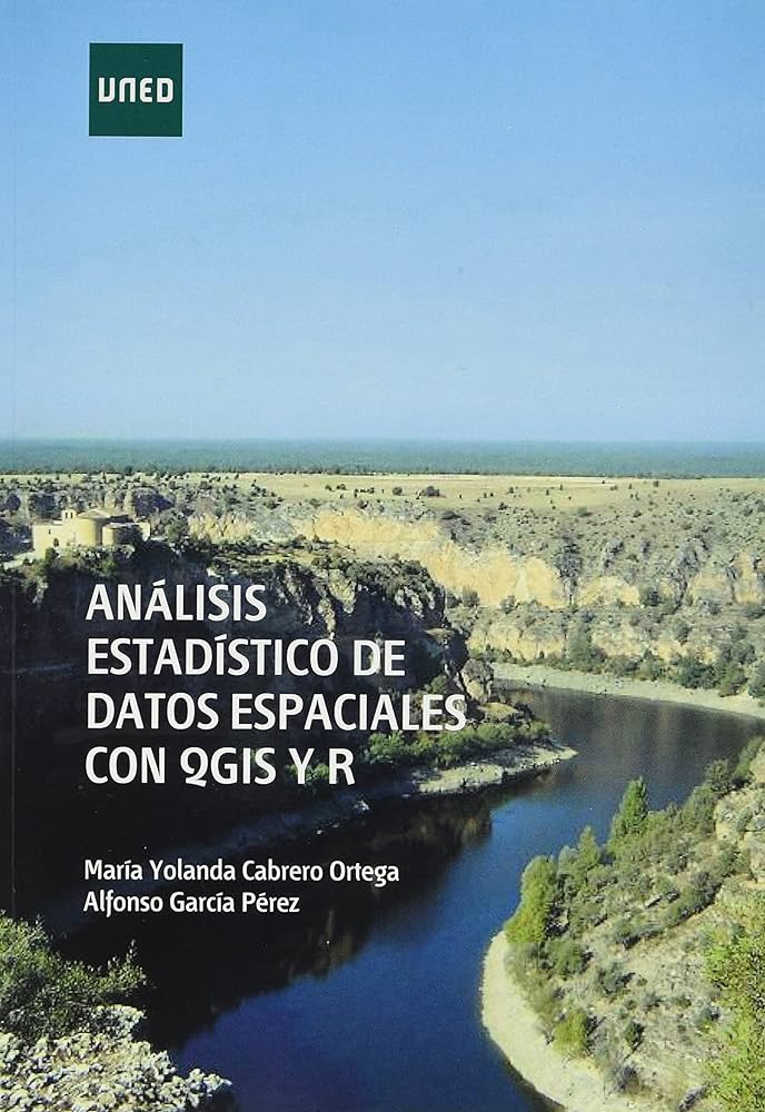 Portada del libro «Análisis estadístico de datos espaciales con QGIS y R»