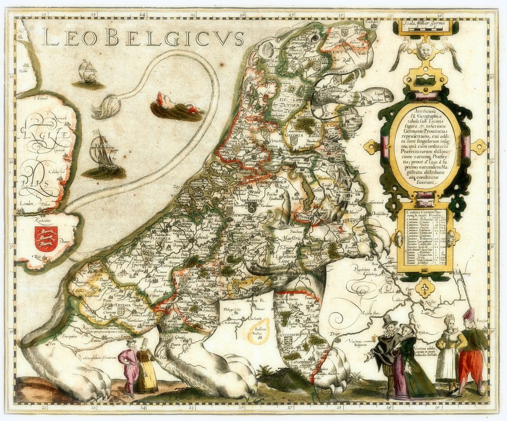 «Leo Belgicus» por Kaerius en 1617