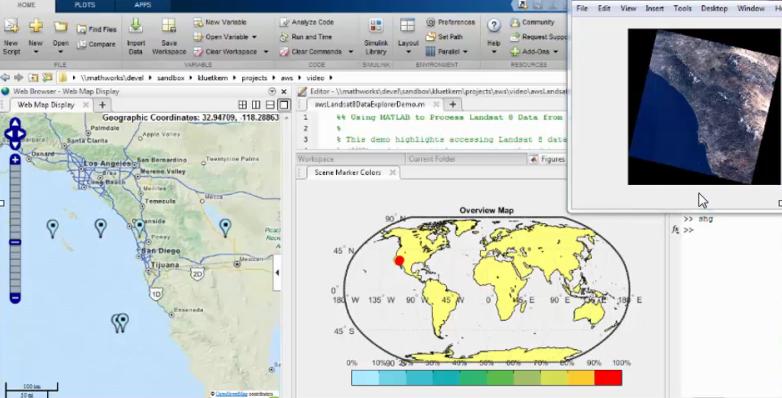 Mathworks y Landsat AWS